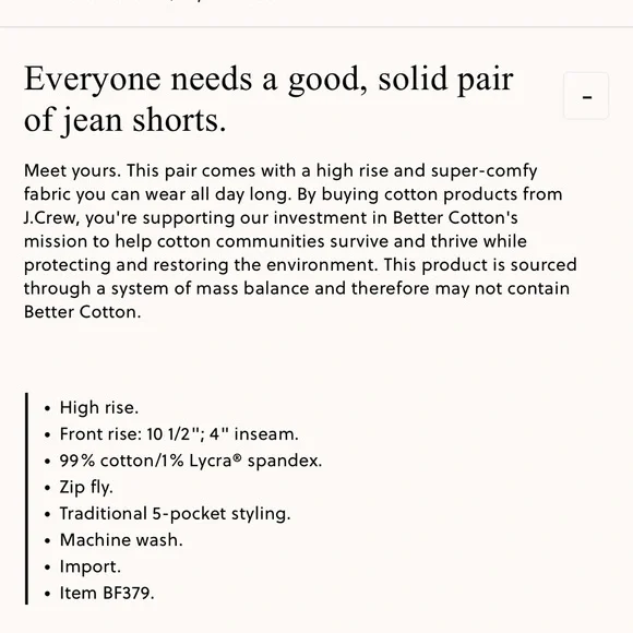 J.CREW HIGH RISE DENIM SHORTA - 31 - Picture 8 of 8
